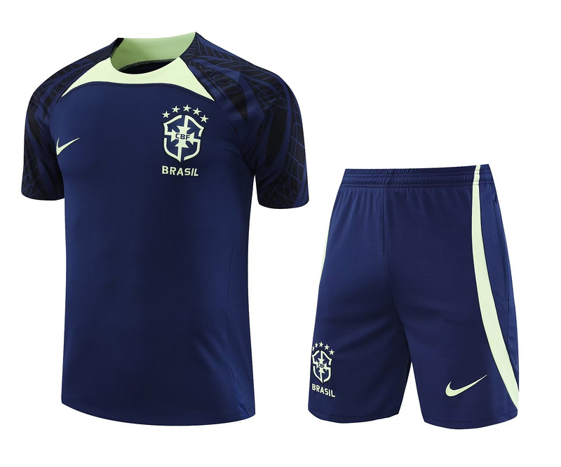 AAA Quality Brazil 22/23 Navy Blue Training Kit Jerseys